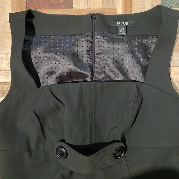 Jacob 3/4 length Black Midi Sleeveless Dress - Picture 3 of 3